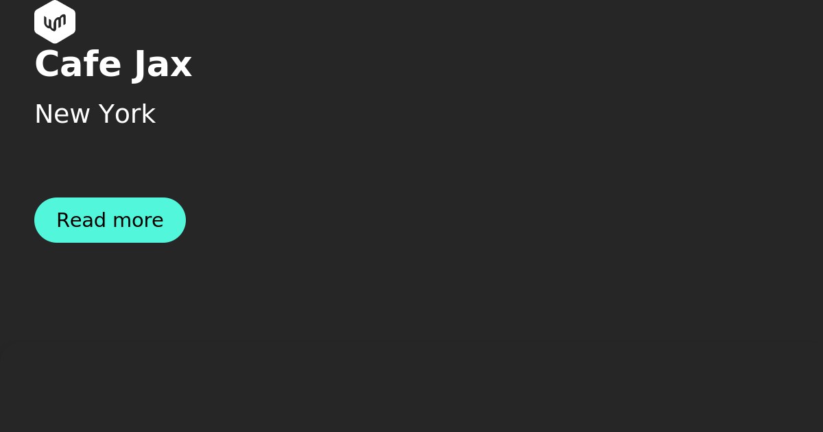 Cafe Jax, New York Workmode