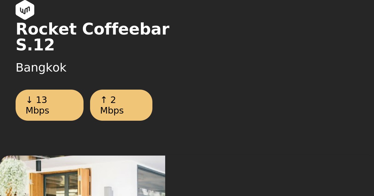 Rocket Coffeebar S.12, Bangkok Workmode